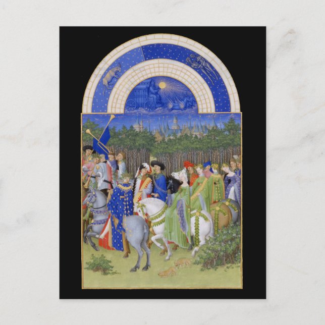 Postal Calendario Medieval May Taurus & Gemini (Anverso)
