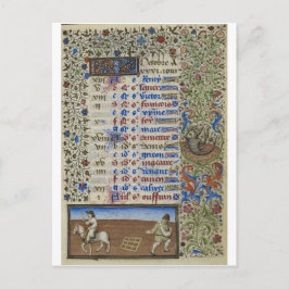 Postal Calendario medieval: Octubre