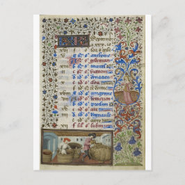 Postal Calendario medieval: Septiembre