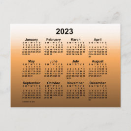 Postal Calendario Mini 2023 Faded Gold de Janz Postcard