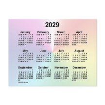 Calendario Mini Cloud Rainbow 2029 de Janz