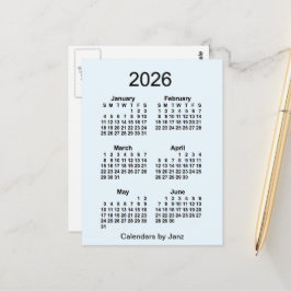 Postal Calendario Mini de 6 Meses Alice Blue 2026 de Janz