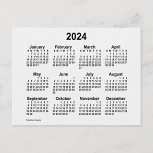 Postal Calendario Mini Humo Blanco 2024 de Janz