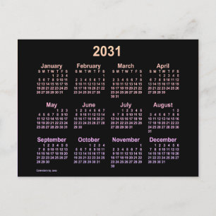 Postal Calendario Mini Neon Ipanema 2031 de Janz