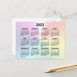 Postal Calendario Mini Nube Arcoíris 2023 de Janz