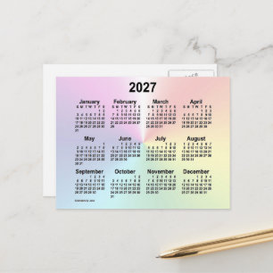 Postal Calendario Mini Nube Arcoíris 2027 de Janz