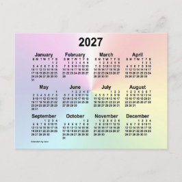 Postal Calendario Mini Nube Arcoíris 2027 de Janz