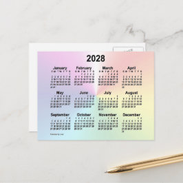 Postal Calendario Mini Nube Arcoíris 2028 de Janz