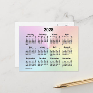 Postal Calendario Mini Nube Arcoíris 2028 de Janz
