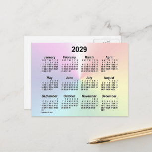 Postal Calendario Mini Nube Arcoíris 2029 de Janz