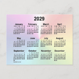 Postal Calendario Mini Nube Arcoíris 2029 de Janz
