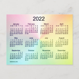 Postal Calendario Mini Shimmer Recoleta 2022 de Janz