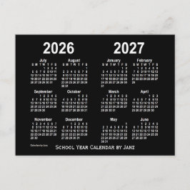 Postal Calendario Neon White School 2026-2027, de Janz