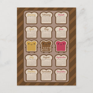 Postal Calendario Pan Kawaii 2027