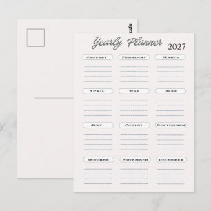 Postal Calendario Planificador Anual