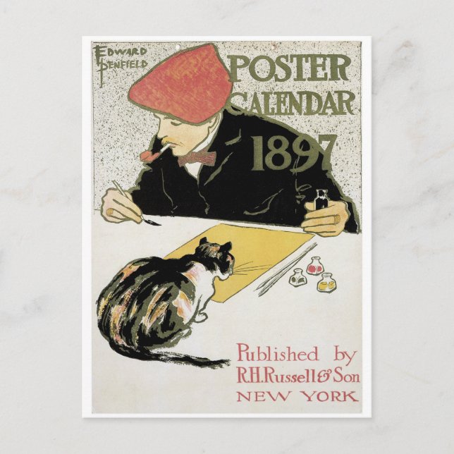 Postal Calendario poster 1897 (Anverso)