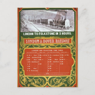 Postal Calendario temprano para el tren de Londres a Dove