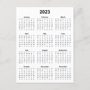 Postal Calendario vertical de 2023