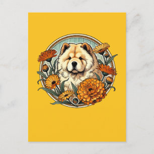 Postal Calendula Chow Chow Dog