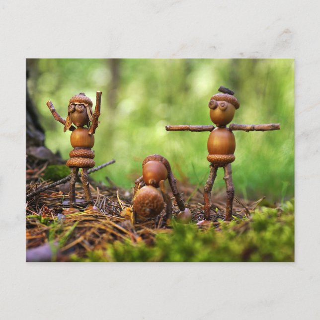 Postal Calentamiento matutino en el camping (Anverso)