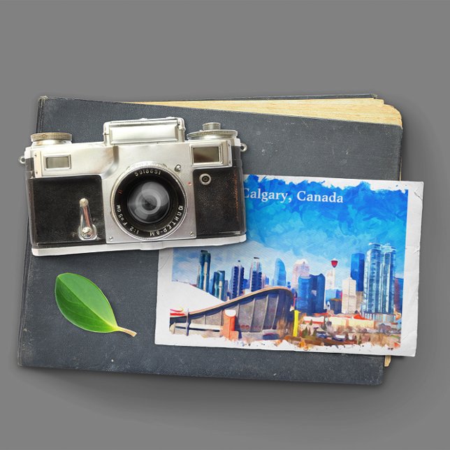 Postal Calgary Alberta Canada Panorama View (calgary canada panorama view postcard)