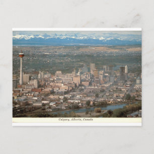 Postal Calgary Alberta Paisaje Antiguo y Montañas Rocosas