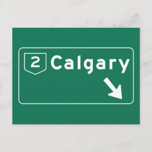 Postal Calgary, Canadá Road Rótulo