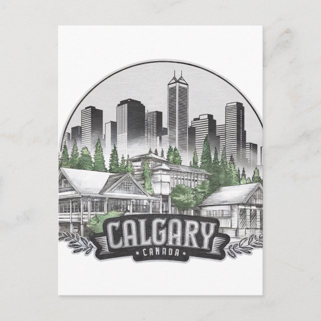 Postal Calgary City Canada USA (Anverso)
