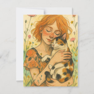 Postal Calico Cat Mom