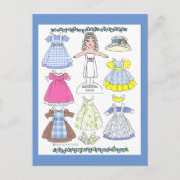 Calico Chica Rachel Vieja muñeca de papel de moda