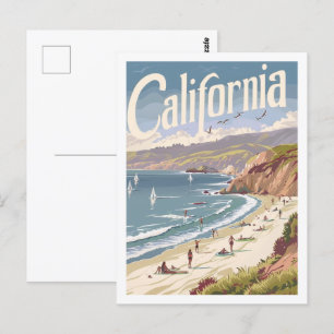Postal California America USA Famoso lugar de viaje vinta