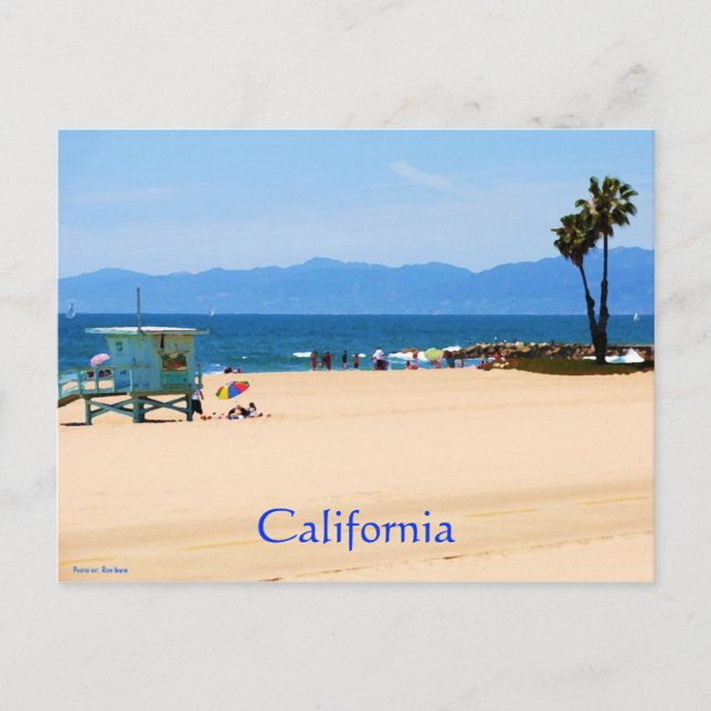 Postal California Beach California (Anverso)