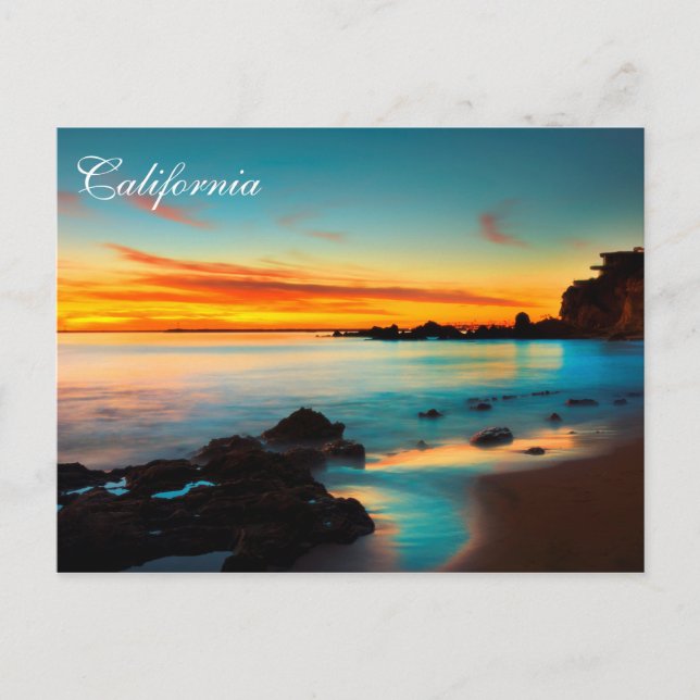 Postal California Beach Scene Postcards (Anverso)