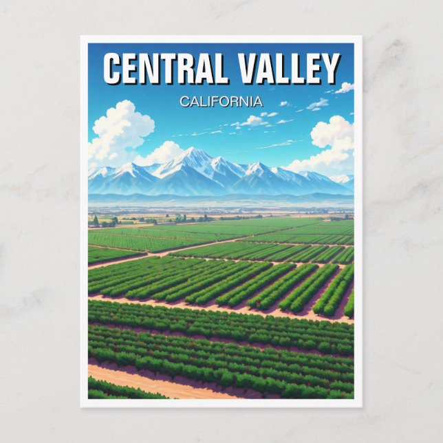 Postal California Central Valley (Anverso)