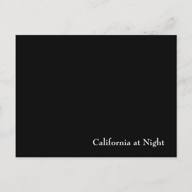 Postal California de noche (Anverso)