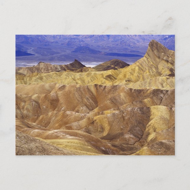 Postal California: Death Valley NP, vista desde Zabriskie (Anverso)