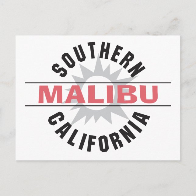 Postal California del Sur - Malibu (Anverso)