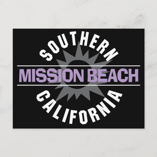 Postal California del Sur - Mission Beach (Anverso)