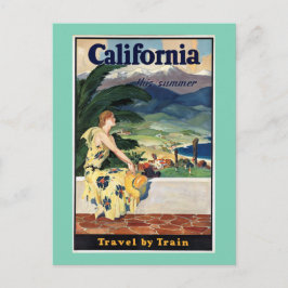 Postal California, EE.UU., Poster de Viajes de Vintage