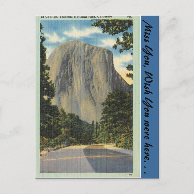 Postal California, El Capitan (Anverso)