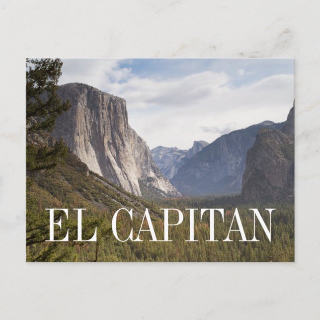 Postal California El Capitan Parque Nacional Yosemite (Anverso)