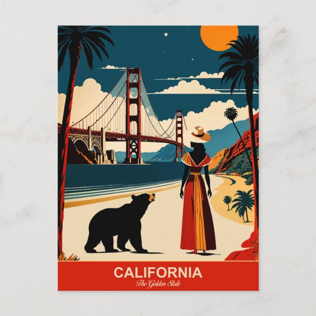 Postal California: El Estado Dorado (Anverso)