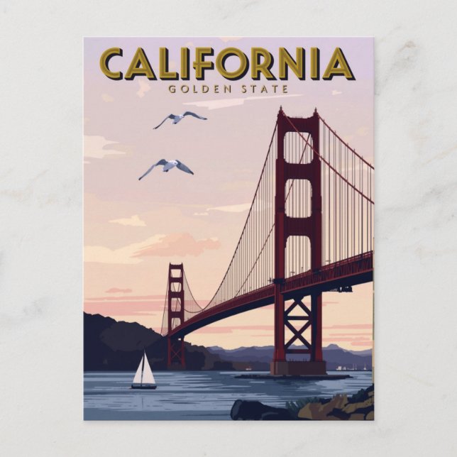 Postal California Estado Dorado (Anverso)
