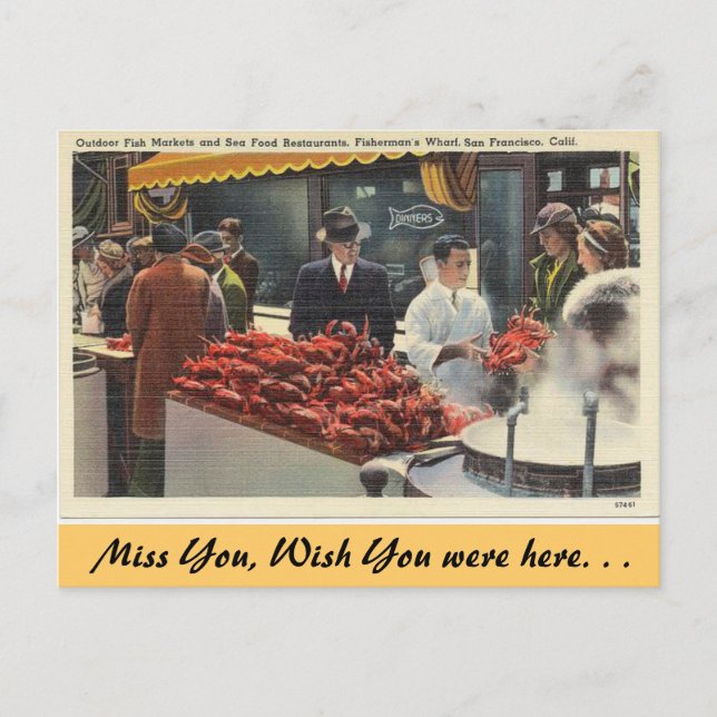 Postal California, Fishermans's Wharf (Anverso)