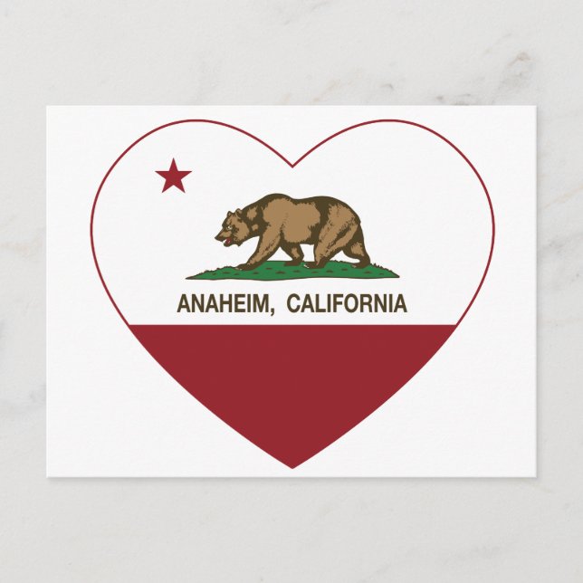 Postal california flag anaheim heart (Anverso)