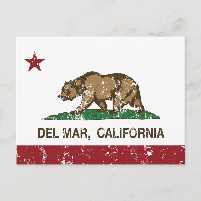 Postal california flag del mar angustiado (Anverso)