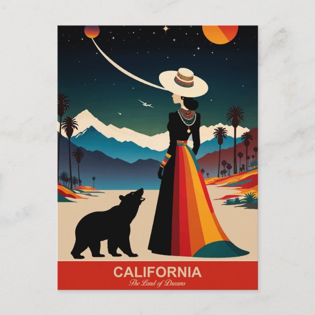 Postal California: La tierra de los sueños (Anverso)