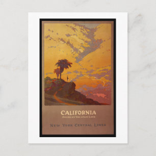 Postal California. La tierra de vacaciones de Estados Uni