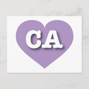Postal California Lavender Heart - Amo CA