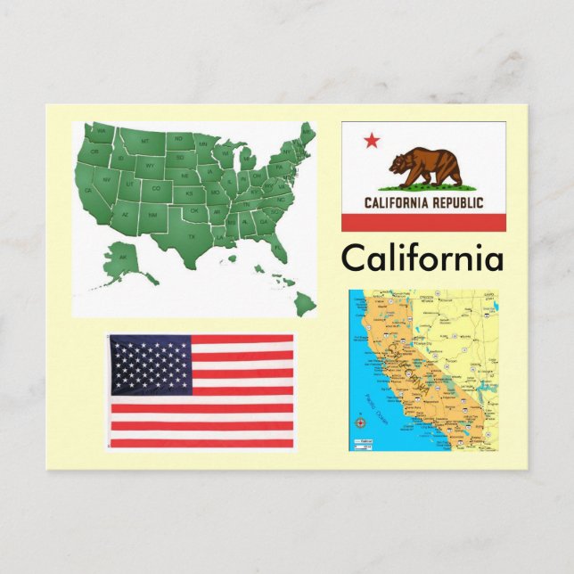 Postal California, los E.E.U.U. (Anverso)